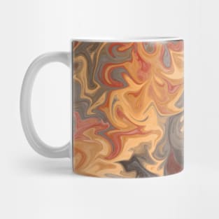 Pumpkin Spice Liquid Marble Pattern Mug